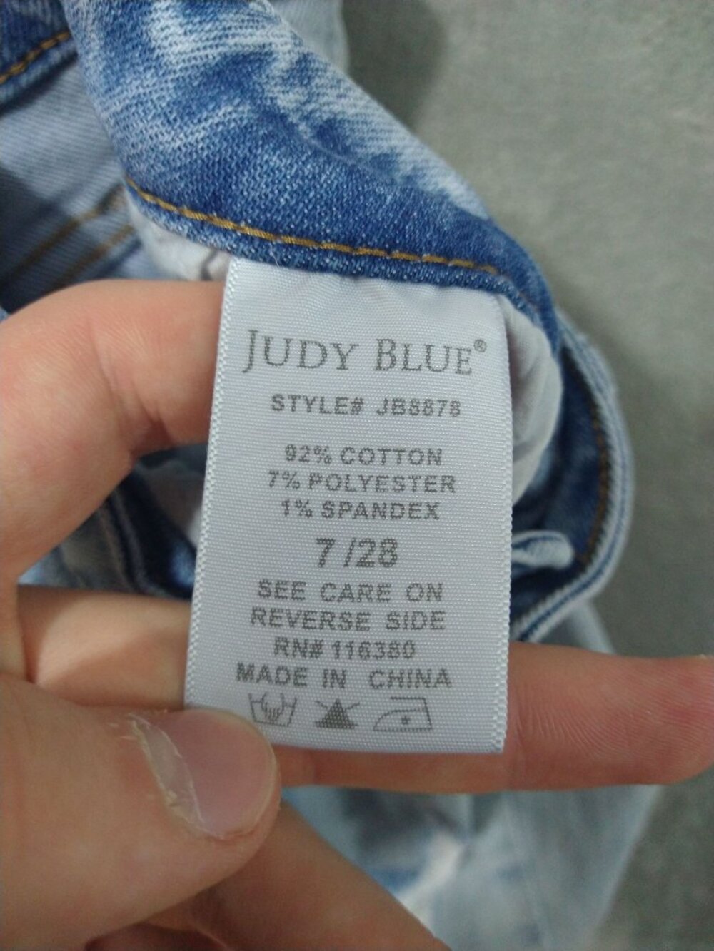 Judy Blue Jeans Womens 7/28 Denim Boyfriend Mid Rise Distressed Stretch - Picture 8 of 10